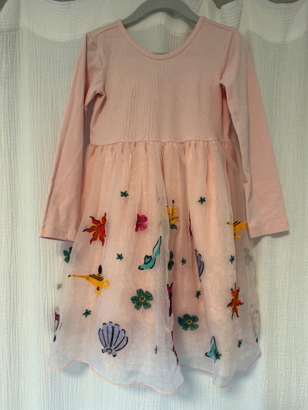 Hanna Andersson Princess Embroidered Tulle Dress - size 4